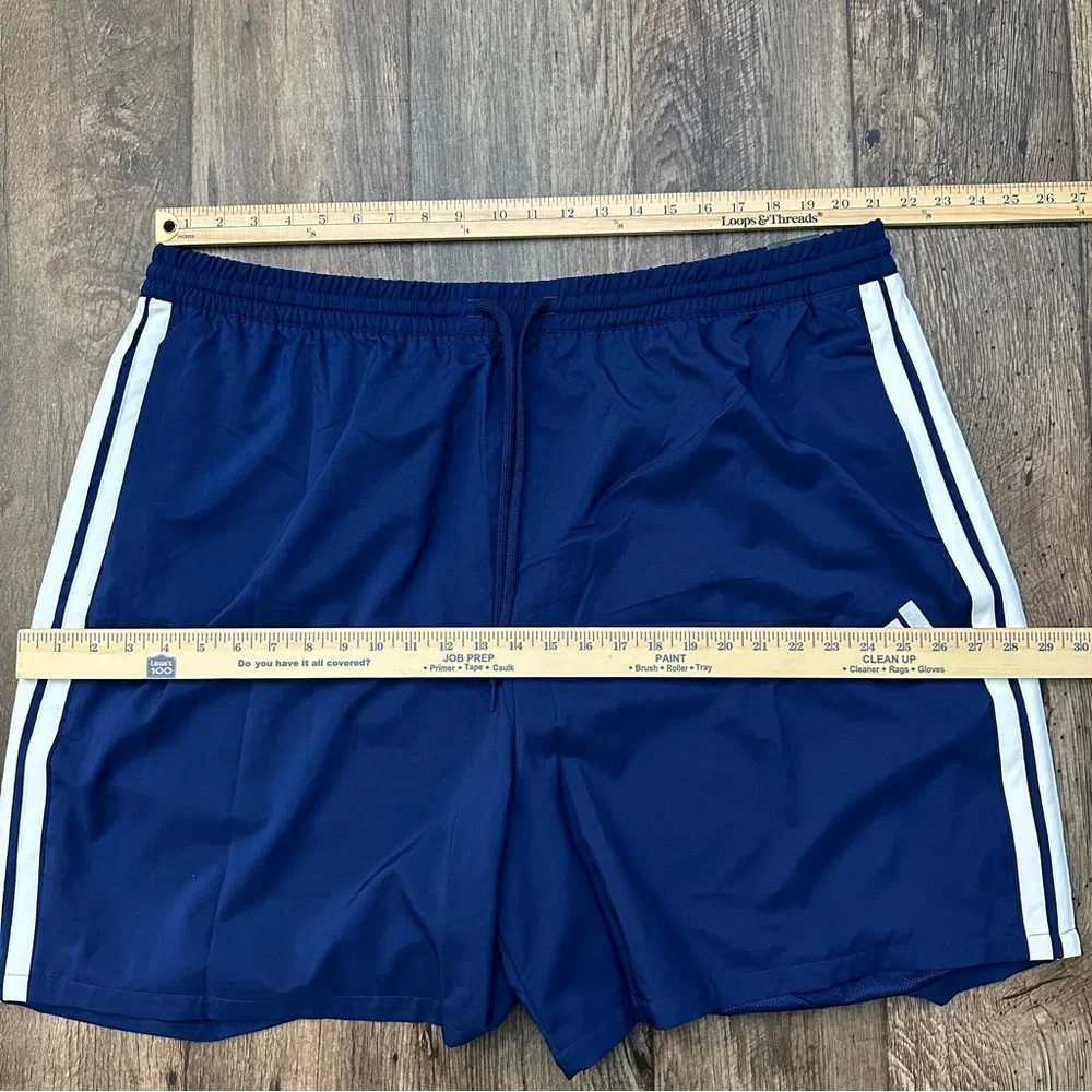 Adidas Multi Sport 3 Stripes Shorts Men’s Size 3XLT Dark Blue White